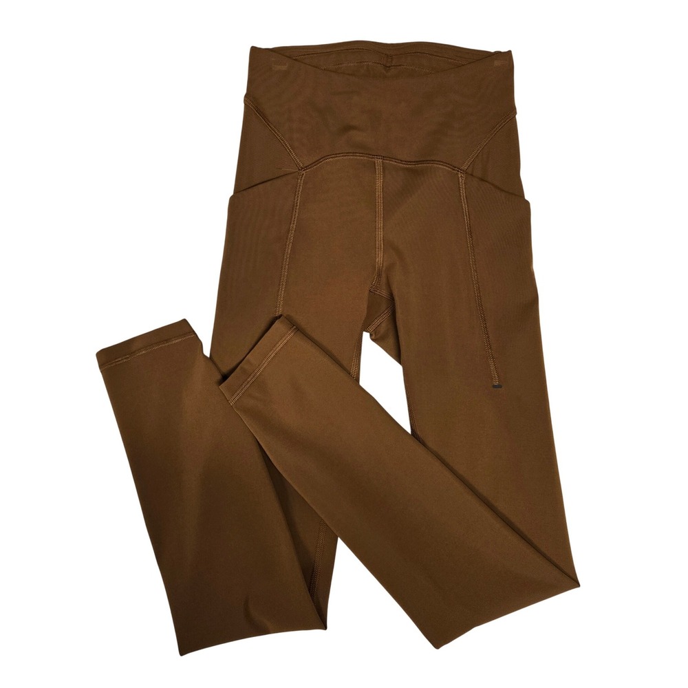 Lululemon Power Thru High Rise Tight 25" Pockets Roasted Brown Size 0